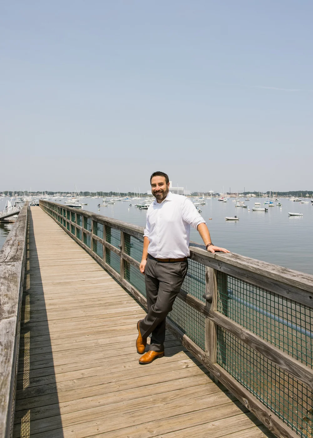 Blake Sherwood on the waterfront